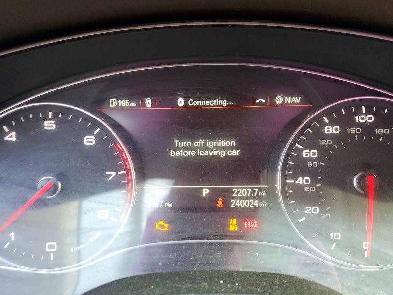 2015 Audi A7 VIN WAUWGAFC1FN004192 COPART salvage auction — REAR END, Wv - Salvage Certificate, sold $500 on 2026-07-07 (photo 9)