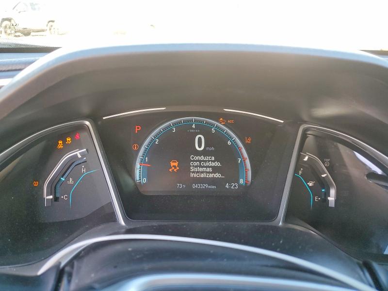 2019 Honda Civic VIN 19XFC1F38KE210073 COPART salvage auction — VANDALISM, Ca - Salvage Certificate, sold $700 on 2026-07-09 (photo 9)