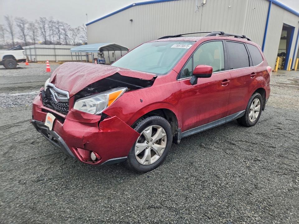 2014 Subaru Forester VIN JF2SJAHC3EH460922 COPART salvage auction — FRONT END, SC - CERT OF TITLE-SALVAGE, sold $725 on 2026-07-06 (photo 1)