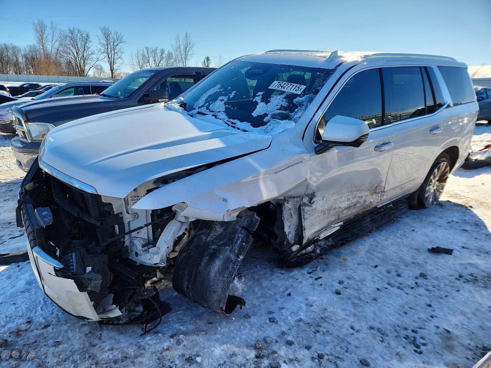 2021 Cadillac Escalade VIN 1GYS4BKLXMR310698 COPART salvage auction — Front End, MI - CERT OF TITLE-SALVAGE VEHICLE, sold $16,100 on 2026-02-26 (photo 1)