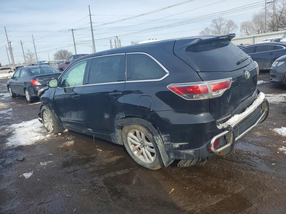 2016 Toyota Highlander VIN 5TDBKRFH6GS259281 COPART salvage auction — FRONT END, Salvage Title, sold $4,150 on 2026-07-31 (photo 2)