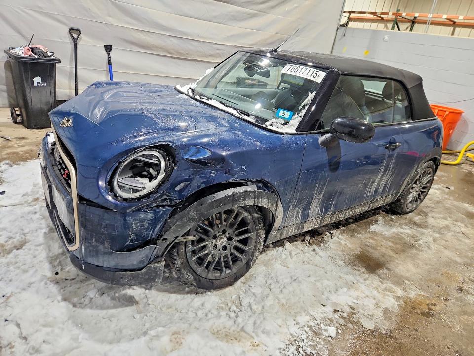 2025 Mini Cooper VIN WMW23GX09S2X48586 COPART salvage auction — FRONT END, Nh - Cert Of Title-Salvage, sold $100 on 2026-07-23 (photo 1)