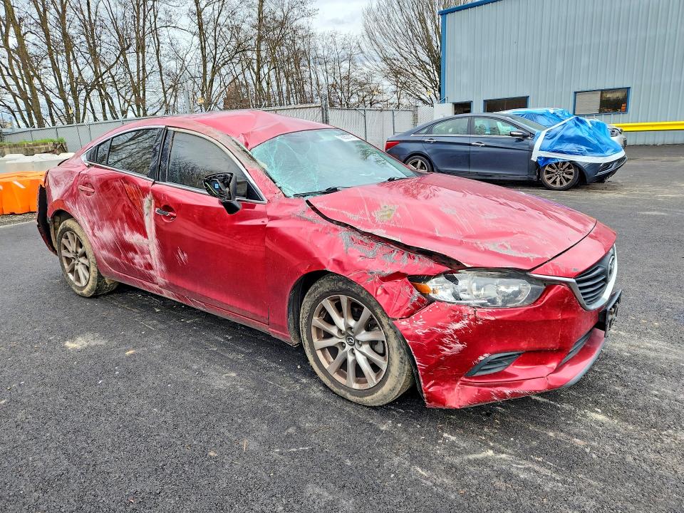 2016 Mazda 6 VIN JM1GJ1U56G1446262 COPART salvage auction — ROLLOVER, Or - Salvage Title Certificate, sold $450 on 2026-07-08 (photo 4)