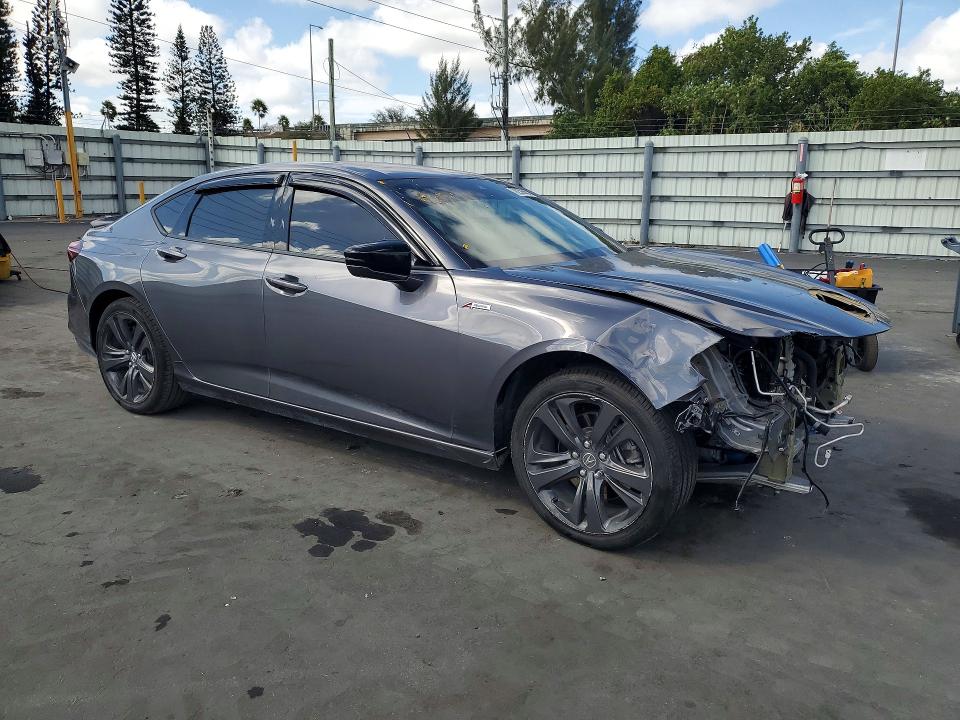 2023 Acura Tlx VIN 19UUB6F52PA001738 COPART salvage auction — FRONT END, Salvage Title, sold $7,200 on 2026-07-22 (photo 4)