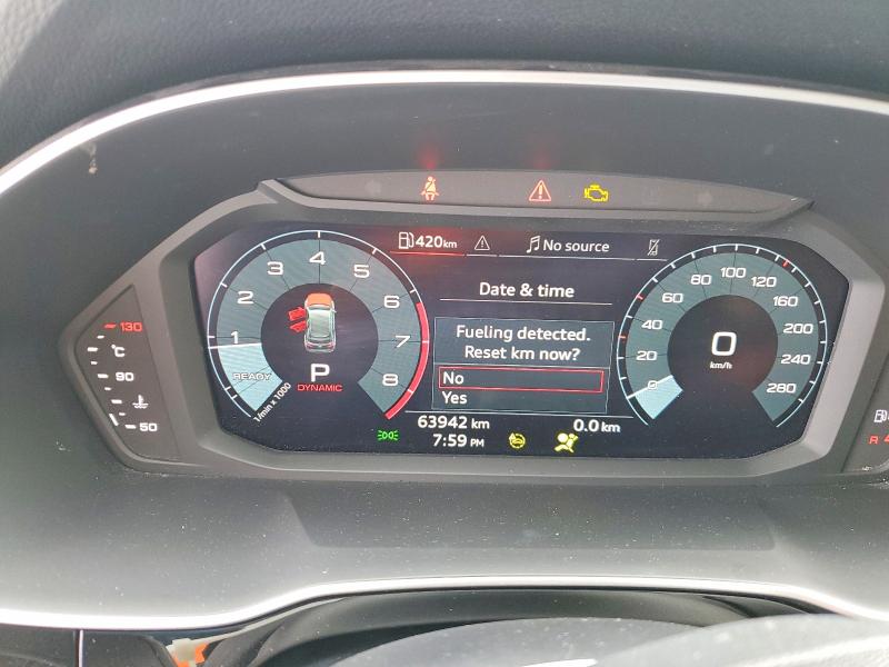2022 Audi Q3 VIN WA1AUCF38N1071793 COPART salvage auction — SIDE, On - Permit No Brand - Unfit, sold $225 on 2026-07-30 (photo 9)