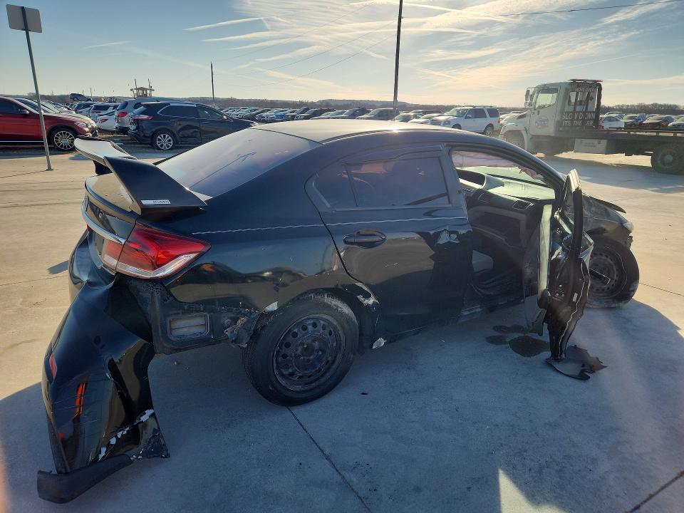2013 Honda Civic VIN 2HGFB2F55DH598981 COPART salvage auction — SIDE, Tx - Salvage Vehicle Title, sold $650 on 2026-07-02 (photo 3)