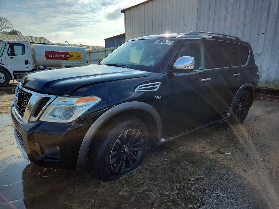 2017 Nissan Armada VIN JN8AY2NF9H9302470 COPART salvage auction — MINOR DENT/SCRATCHES, La - Certificate Of Title, sold $4,250 on 2026-07-20 (photo 1)