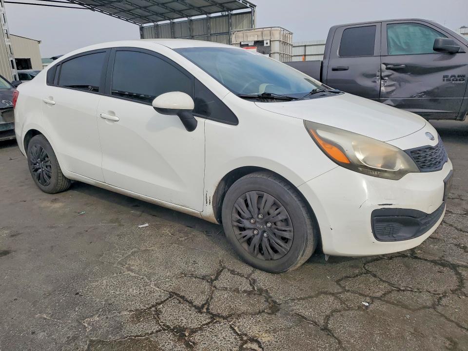 2013 Kia Rio VIN KNADM4A34D6124410 COPART salvage auction — SIDE, Ca - Salvage Certificate, sold $900 on 2026-07-09 (photo 4)