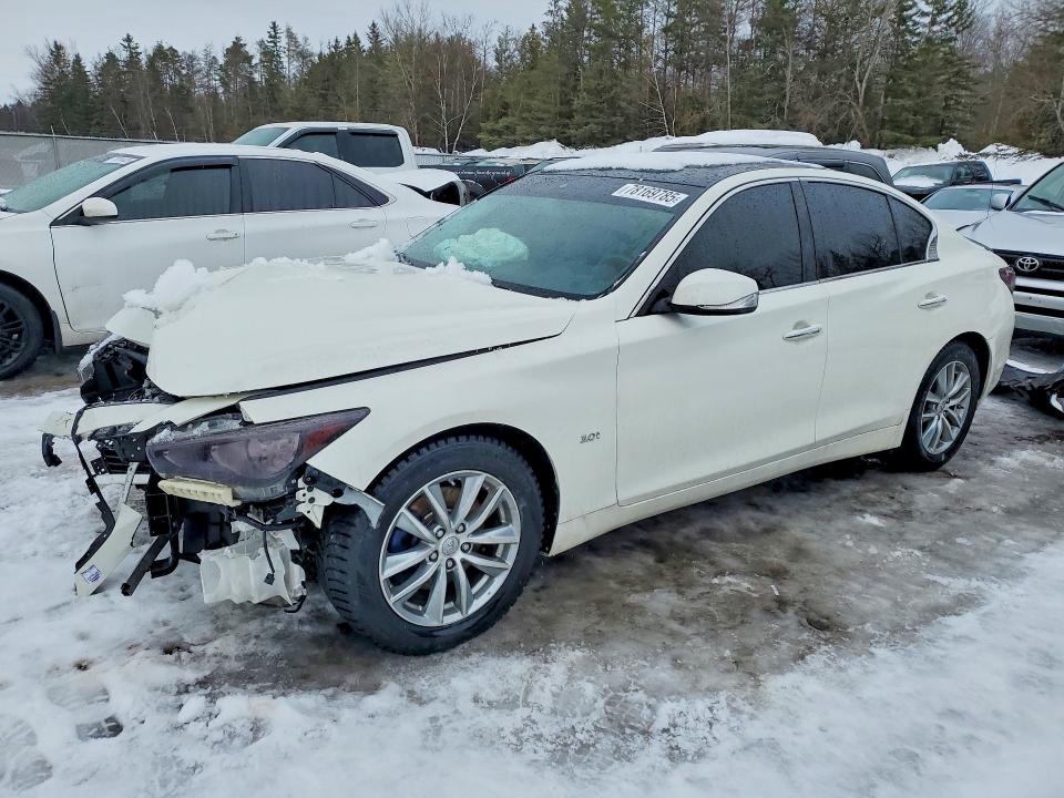2017 Infiniti Q50 VIN JN1EV7AR3HM838978 COPART salvage auction — FRONT END, ON - PERMIT SALVAGE, sold $300 on 2026-07-28 (photo 1)