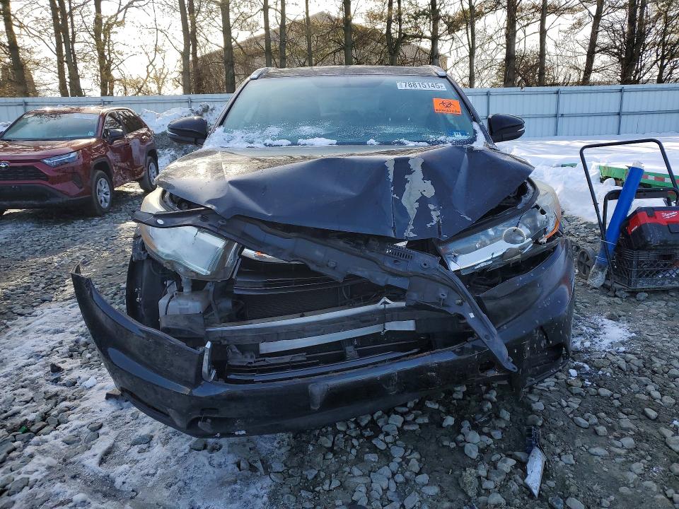 2015 Toyota Highlander VIN 5TDJKRFHXFS224267 COPART salvage auction — FRONT END, Nj - Cert Of Title-Salvage, sold $5,700 on 2026-07-20 (photo 5)