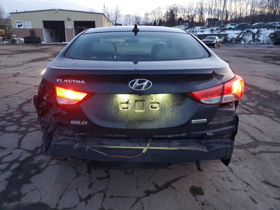 2012 Hyundai Elantra VIN KMHDH4AE4CU363339 COPART salvage auction — REAR END, Id - Salvage Certificate Of Title, sold $600 on 2026-07-16 (photo 6)