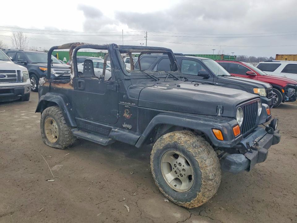 2001 Jeep Wrangler / VIN 1J4FA59S51P350462 COPART salvage auction — INTERIOR BURN, In - Bill Of Sale - Parts Only, sold $850 on 2026-07-02 (photo 4)