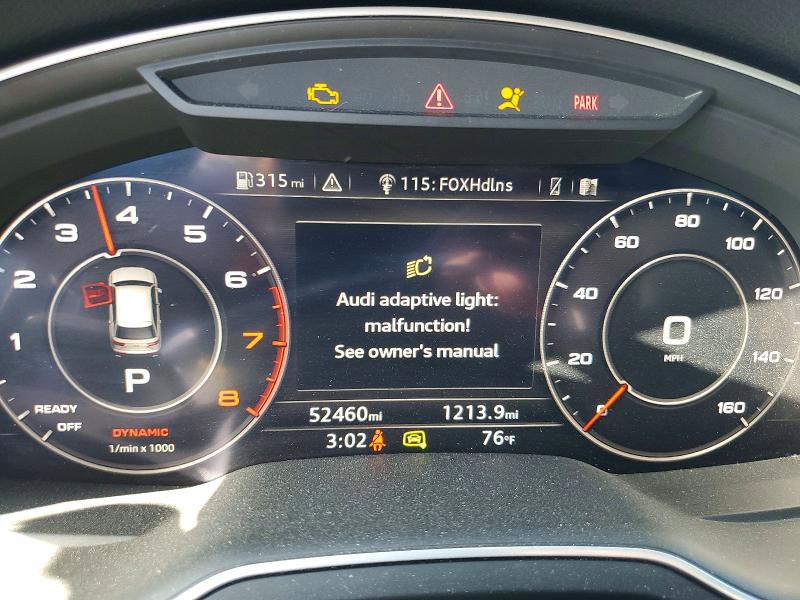 2019 Audi Q7 VIN WA1VAAF70KD003886 COPART salvage auction — FRONT END, Nv - Salvage Title, sold $9,600 on 2026-07-22 (photo 9)