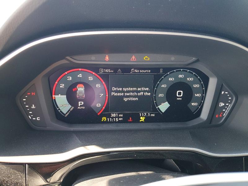 2025 Audi Q3 VIN WA1DECF37S1095931 COPART salvage auction — FRONT END, MI - CERT OF TITLE-SALVAGE VEHICLE, sold $5,100 on 2026-07-28 (photo 9)