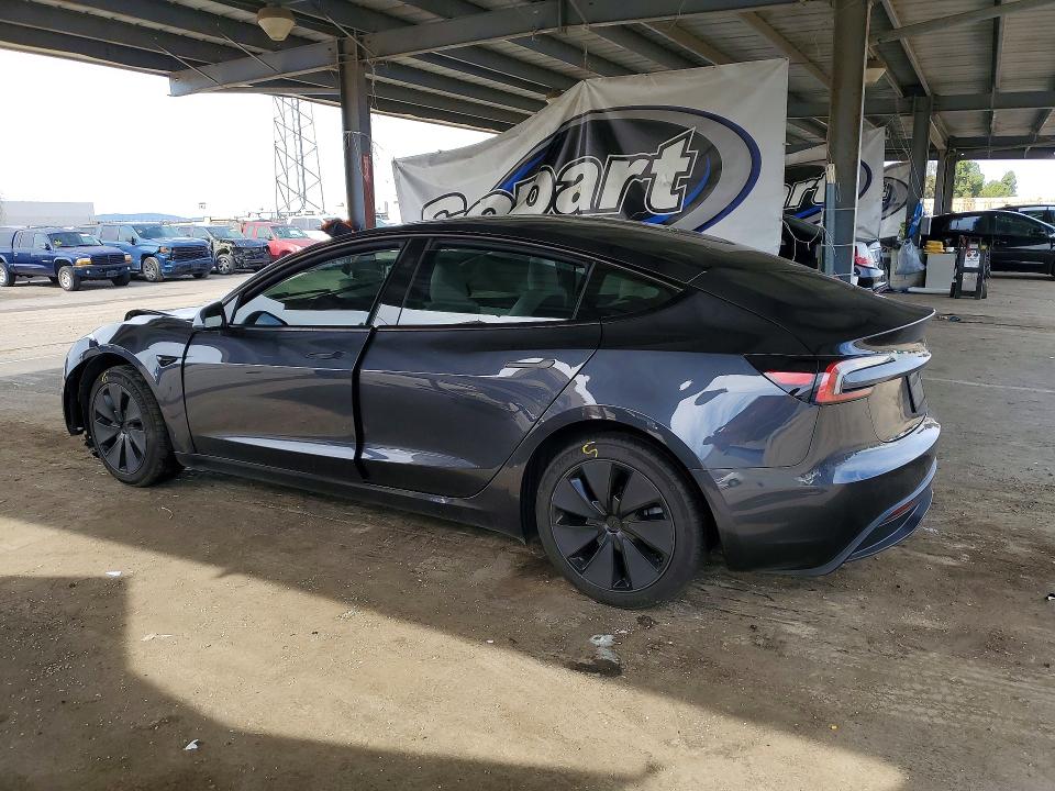 2024 Tesla Model 3 VIN 5YJ3E1EA2RF801582 COPART salvage auction — FRONT END, Ca - Salvage Certificate, sold $12,000 on 2026-07-09 (photo 2)