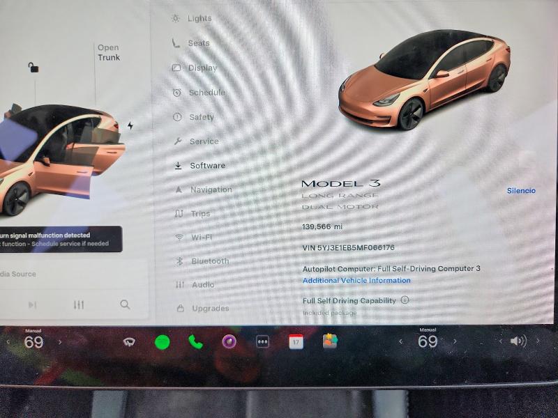 2021 Tesla Model 3 VIN 5YJ3E1EB5MF066176 COPART salvage auction — FRONT END, Tn - Salvage Certificate, sold $6,500 on 2026-08-03 (photo 9)