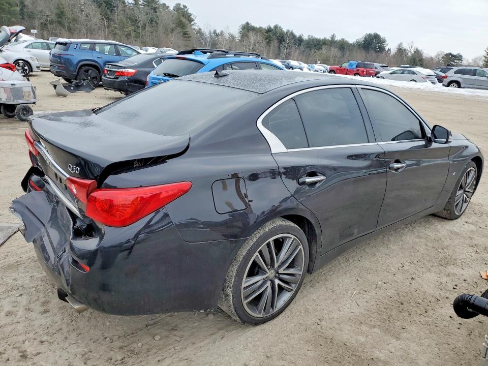 2015 Infiniti Q50 VIN JN1BV7AR9FM398457 COPART salvage auction — REAR END, Wv - Salvage Certificate, sold $2,200 on 2026-07-09 (photo 3)