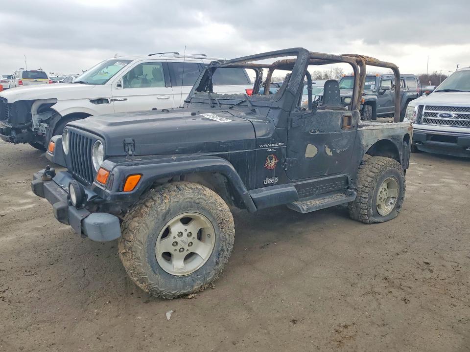 2001 Jeep Wrangler / VIN 1J4FA59S51P350462 COPART salvage auction — INTERIOR BURN, In - Bill Of Sale - Parts Only, sold $850 on 2026-07-02 (photo 1)