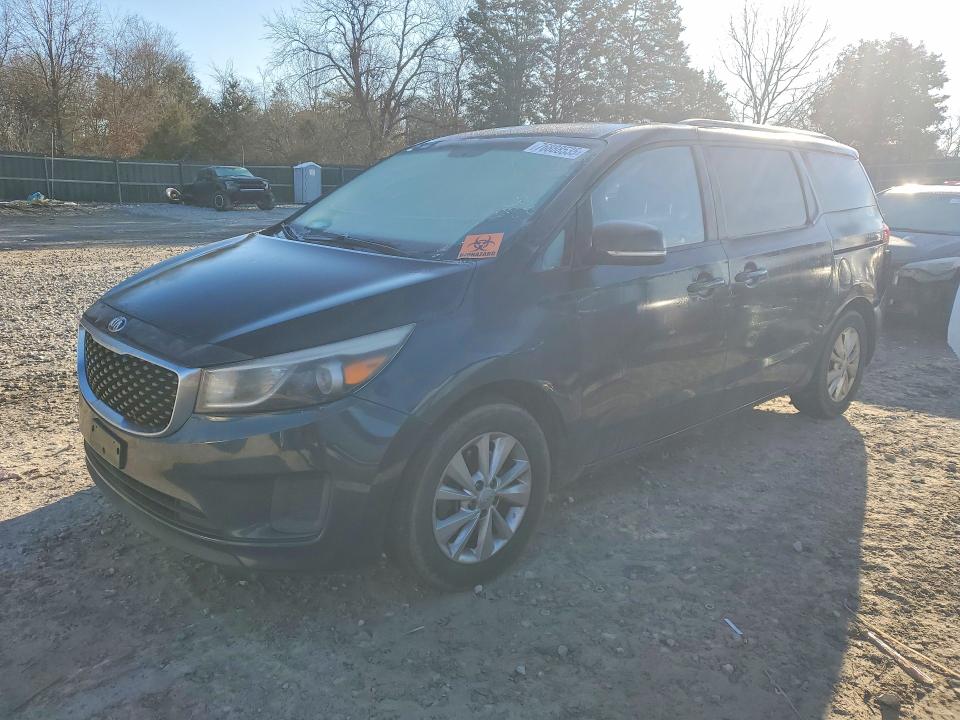 2015 Kia SEDONA VIN KNDMB5C10F6065482 COPART salvage auction — REAR END, Salvage Title, sold $175 on 2026-07-23 (photo 1)