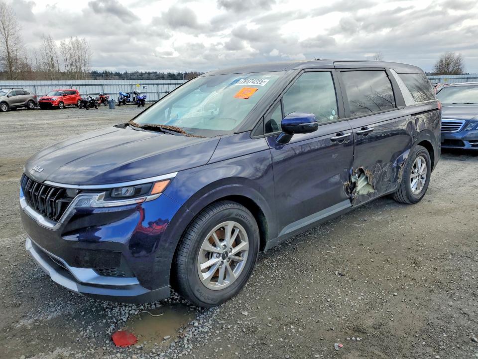 2022 Kia SEDONA VIN KNDNB4H37N6170625 COPART salvage auction — SIDE, WA - BILL OF SALE, sold $6,800 on 2026-07-20 (photo 1)
