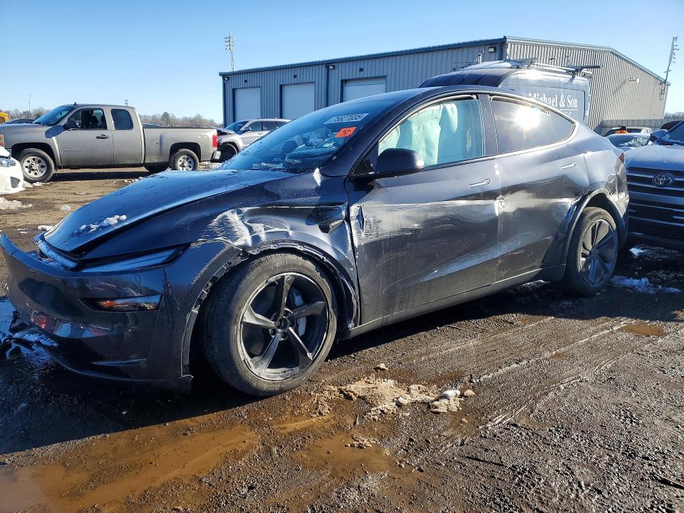 2026 Tesla Model Y VIN 7SAYGDEE1TF396460 COPART salvage auction — Front End, MD - CERT OF SALVAGE > 75% DAMAGE, sold $9,000 on 2026-04-28 (photo 1)