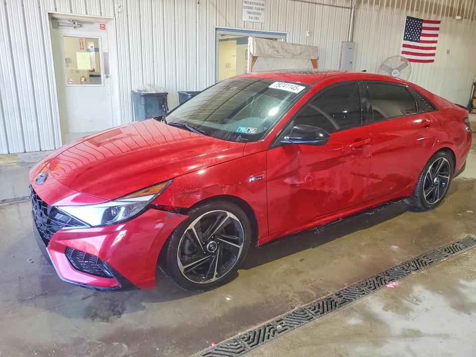 2021 Hyundai Elantra VIN KMHLR4AF7MU177507 COPART salvage auction — SIDE, Salvage Title, sold $3,400 on 2026-07-20 (photo 1)