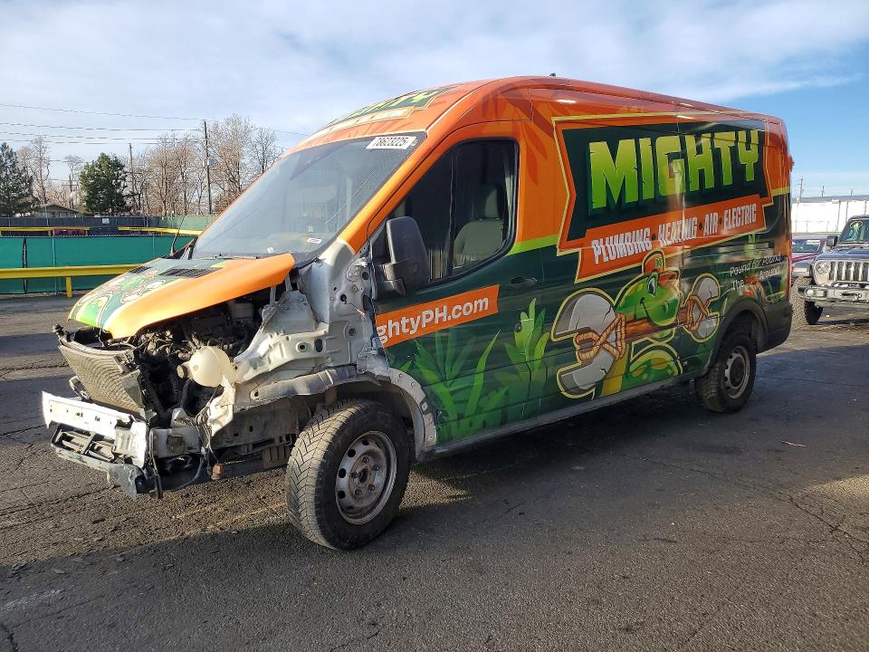 2023 Ford Transit VIN 1FTBR1CG3PKA85203 COPART salvage auction — FRONT END, Co - Salvage Title, sold $325 on 2026-07-09 (photo 1)