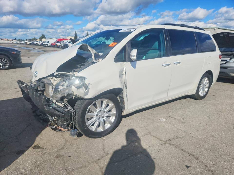 2016 Toyota Sienna VIN 5TDDK3DC1GS131205 COPART salvage auction — FRONT END, Ca - Salvage Certificate, sold $1,600 on 2026-07-06 (photo 1)