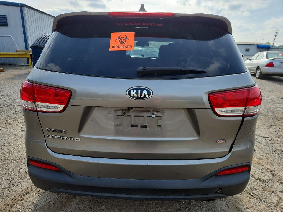 2016 Kia Sorento VIN 5XYPG4A30GG076073 COPART salvage auction — FRONT END, Tx - Salvage Vehicle Title, sold $1,400 on 2026-07-02 (photo 6)