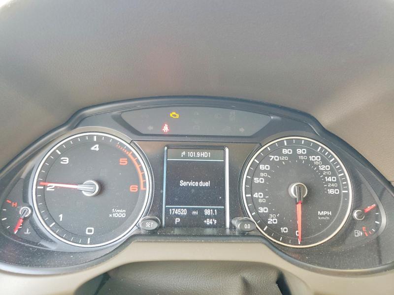 2014 Audi Q5 VIN WA1CMAFP6EA062672 COPART salvage auction — MECHANICAL, Ut - Certificate Of Title, sold $3,000 on 2026-07-27 (photo 9)