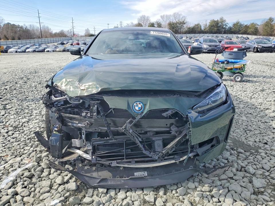 2023 BMW I4 VIN WBY43AW01PFR46491 COPART salvage auction — FRONT END, Nc - Salvage Certificate Of Title, sold $12,000 on 2026-07-29 (photo 5)