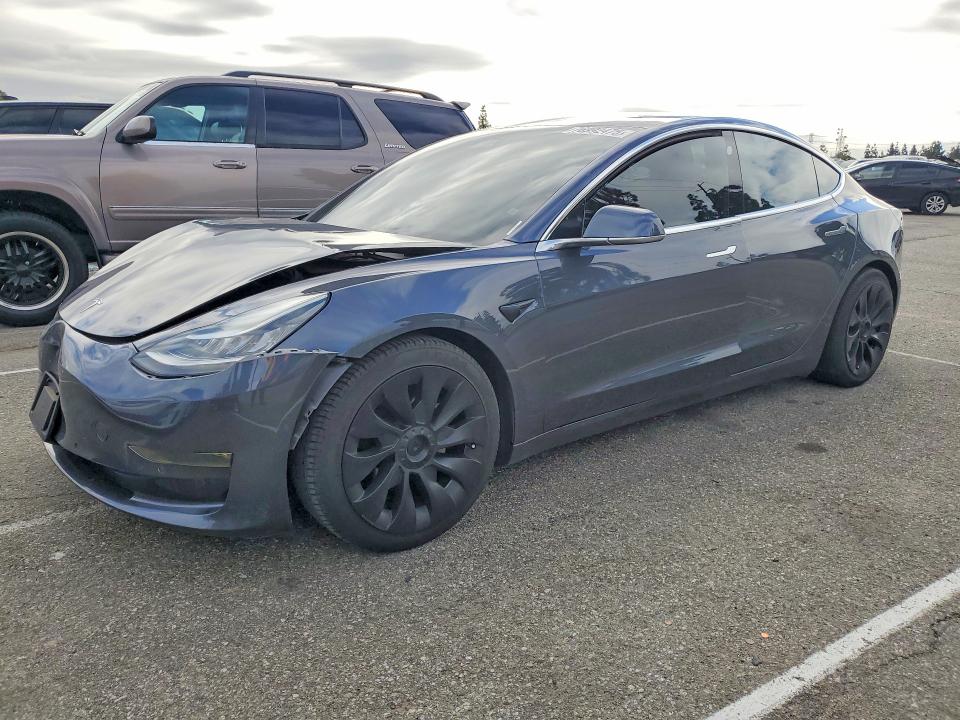 2018 Tesla Model 3 VIN 5YJ3E1EAXJF025660 COPART salvage auction — FRONT END, Ca - Salvage Certificate, sold $4,800 on 2026-07-16 (photo 1)