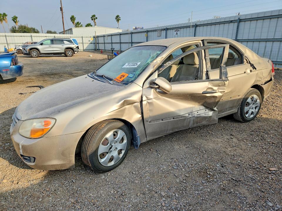 2007 Kia Spectra VIN KNAFE121575434528 COPART salvage auction — SIDE, Tx - Salvage Vehicle Title, sold $475 on 2026-07-08 (photo 1)