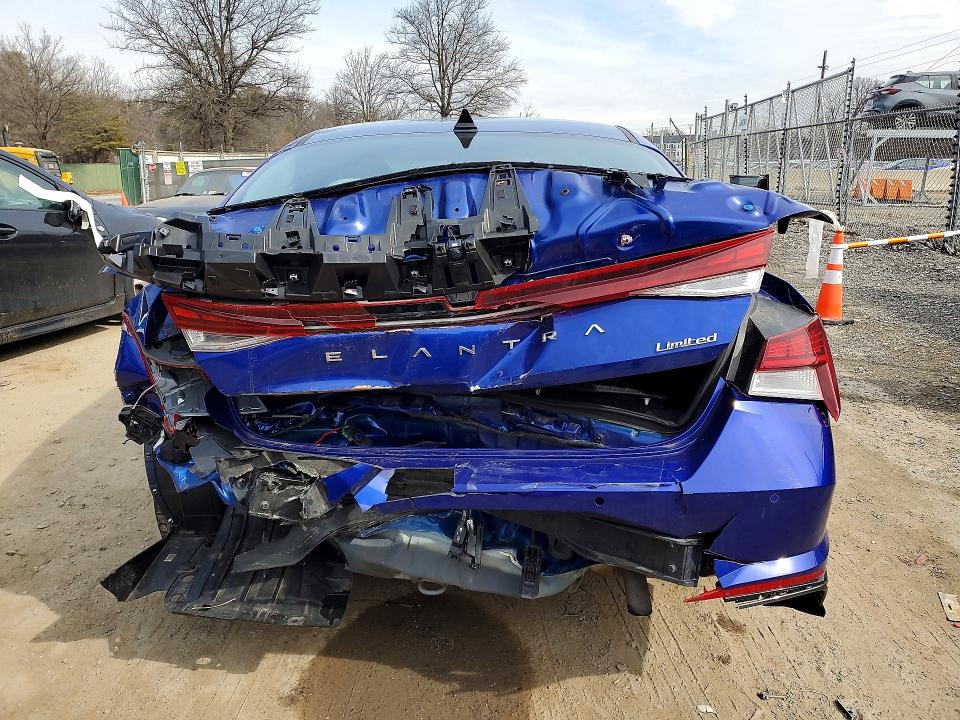 2023 Hyundai Elantra VIN KMHLP4AG8PU536611 COPART salvage auction — REAR END, Md - Cert Of Salvage > 75% Damage, sold $3,500 on 2026-07-14 (photo 6)