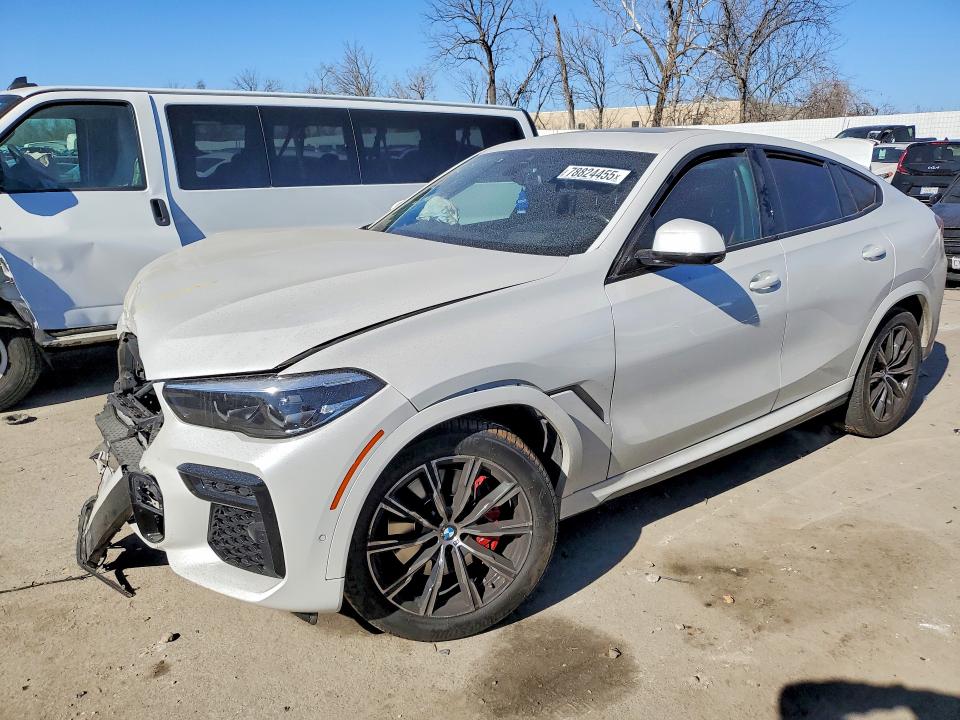 2022 BMW X6 VIN 5UXCY6C05N9K40134 COPART salvage auction — FRONT END, MO - SALVAGE CERTIFICATE OF TITLE, sold $1,200 on 2026-07-21 (photo 1)