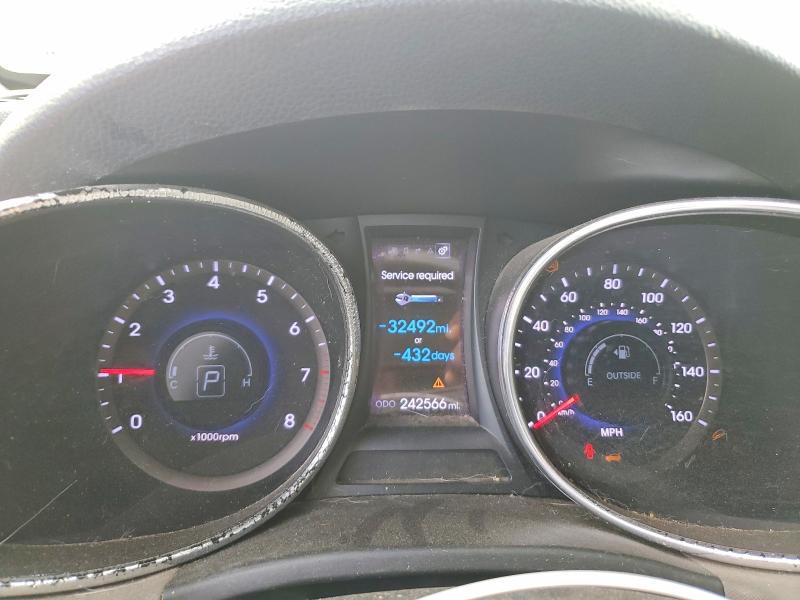 2013 Hyundai Santa fe VIN 5XYZU3LB0DG030657 COPART salvage auction — FRONT END, Al - Cert Of Title-Salvage Title, sold $450 on 2026-07-21 (photo 9)