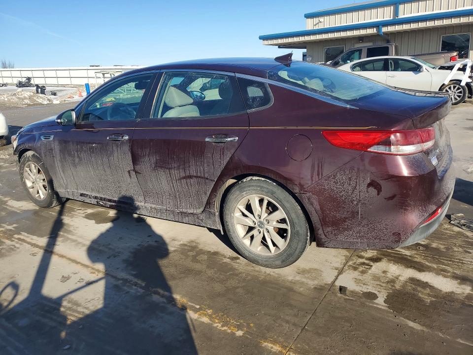 2016 Kia Optima VIN 5XXGT4L31GG116111 COPART salvage auction — FRONT END, Salvage Title, sold $225 on 2026-07-23 (photo 2)