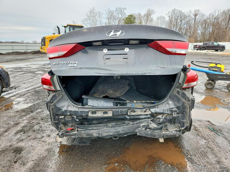 2017 Hyundai Elantra VIN KMHD74LF3HU431744 COPART salvage auction — REAR END, Md - Cert Of Salvage > 75% Damage, sold $1,650 on 2026-07-17 (photo 6)