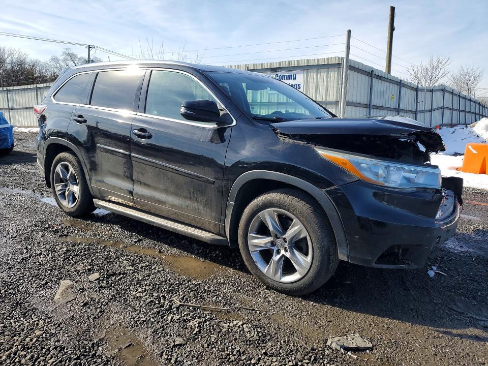 2015 Toyota Highlander VIN 5TDDKRFH1FS219990 COPART salvage auction — FRONT END, Nj - Cert Of Title-Salvage, sold $375 on 2026-07-24 (photo 4)