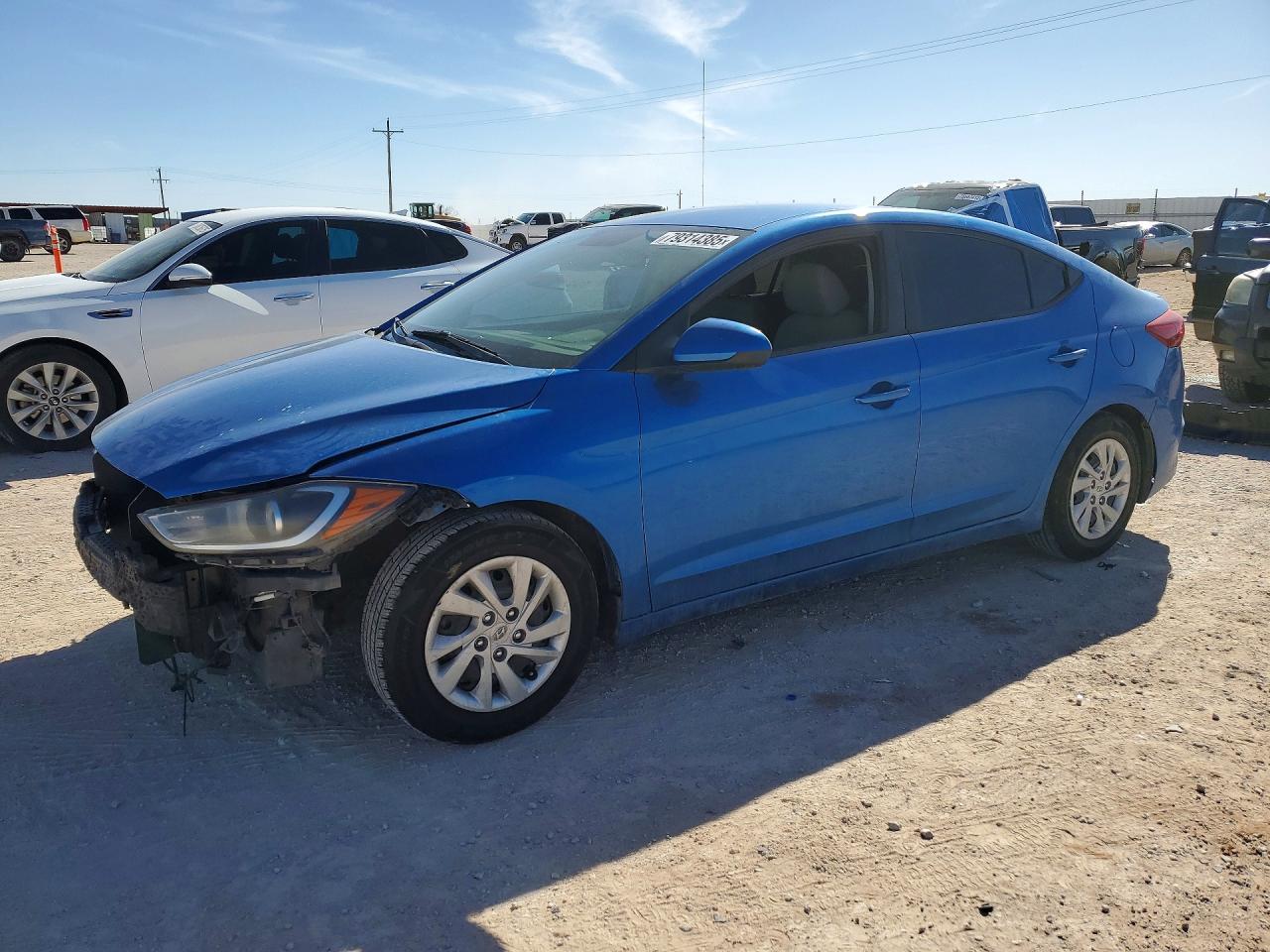 2017 Hyundai Elantra VIN 5NPD74LF2HH164854 COPART salvage auction — Front End, TX - CERTIFICATE OF TITLE (P), sold $1,050 on 2026-07-01 (photo 1)
