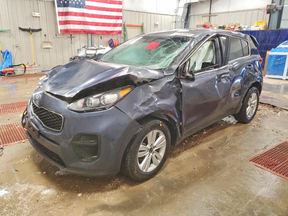 2019 Kia Sportage VIN KNDPM3AC0K7569325 COPART salvage auction — ROLLOVER, Wy - Cert Of Title-Salvage, sold $70 on 2026-07-22 (photo 1)
