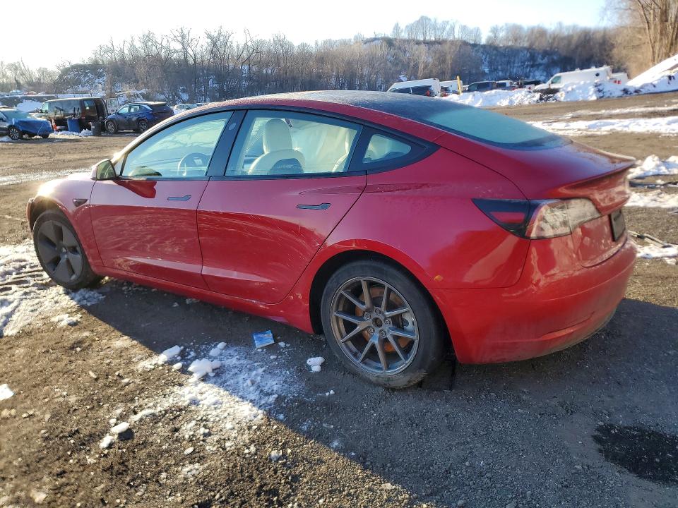 2022 Tesla Model 3 VIN 5YJ3E1EBXNF251566 COPART salvage auction — SIDE, NY - MV907A-PARTS ONLY, sold $1,650 on 2026-07-21 (photo 2)
