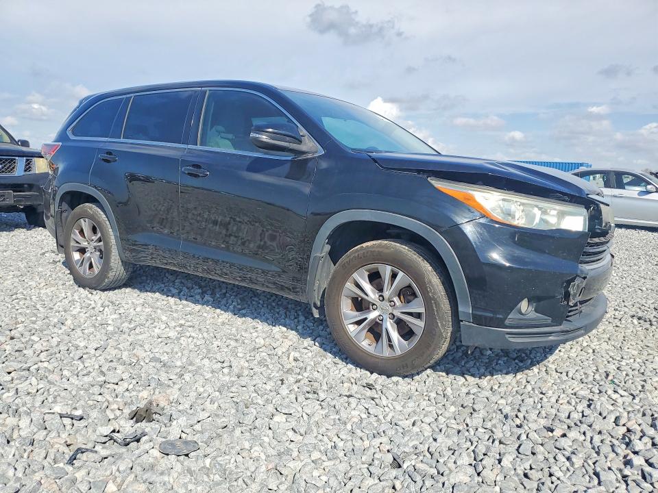 2015 Toyota Highlander VIN 5TDZKRFH2FS103493 COPART salvage auction — FRONT END, Fl - Cert Of Title Slvg Rebuildable, sold $7,400 on 2026-07-07 (photo 4)