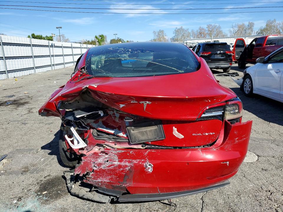 2022 Tesla Model 3 VIN 5YJ3E1EB7NF286369 COPART salvage auction — REAR END, Ca - Dis/Dlr/Exp Only Clean Title (P), sold $2,800 on 2026-07-02 (photo 6)