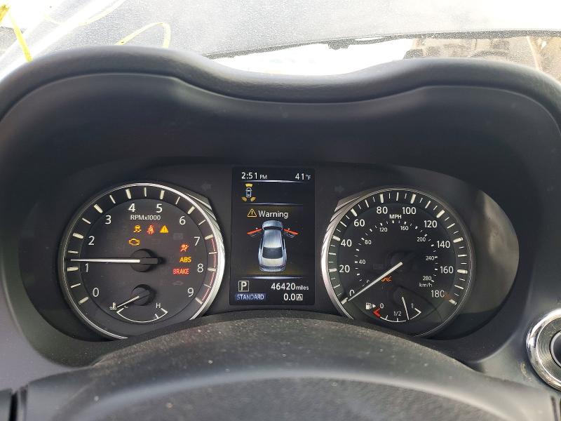 2020 Infiniti Q50 VIN JN1EV7AR1LM250831 COPART salvage auction — FRONT END, Il - Salvage Certificate, sold $4,500 on 2026-07-30 (photo 9)