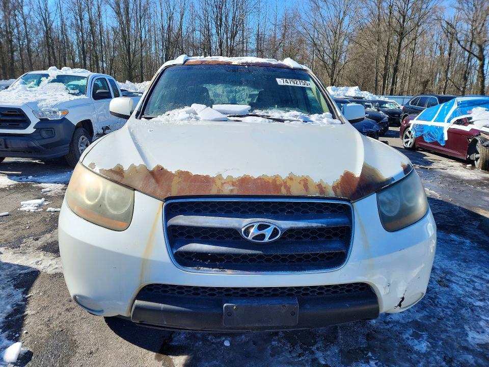 2007 Hyundai Santa fe VIN 5NMSG13D97H069563 COPART salvage auction — MECHANICAL, PA - CERT OF TITLE, sold $1,250 on 2026-07-02 (photo 5)