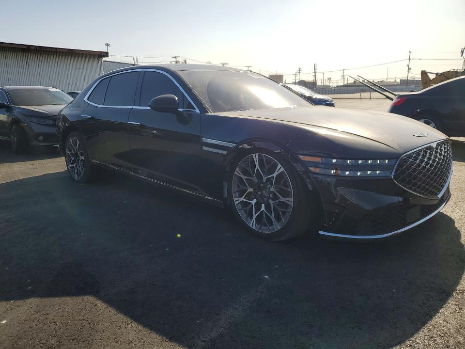 2025 Genesis G90 VIN KMTFC4SD6SU049774 COPART salvage auction — Rear End, CA - SALVAGE CERTIFICATE, sold $41,250 on 2026-03-18 (photo 4)