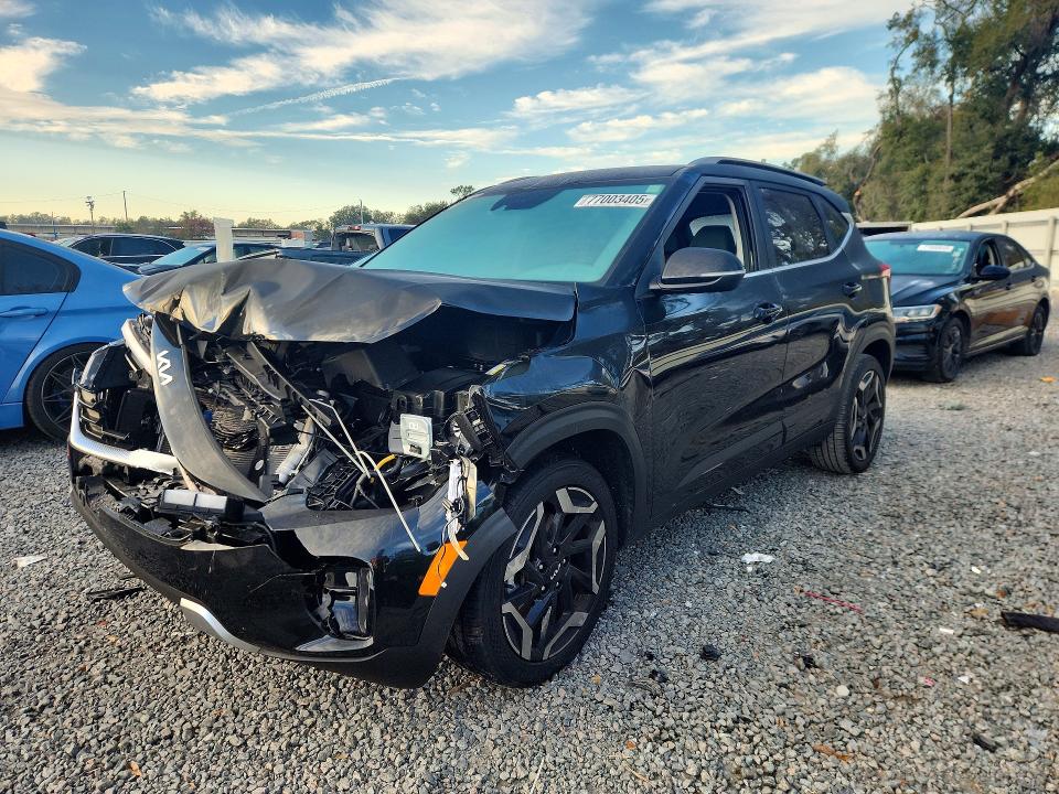 2024 Kia Seltos VIN KNDETCA77R7664603 COPART salvage auction — FRONT END, FL - CERT OF TITLE SLVG REBUILDABLE, sold $325 on 2026-07-28 (photo 1)