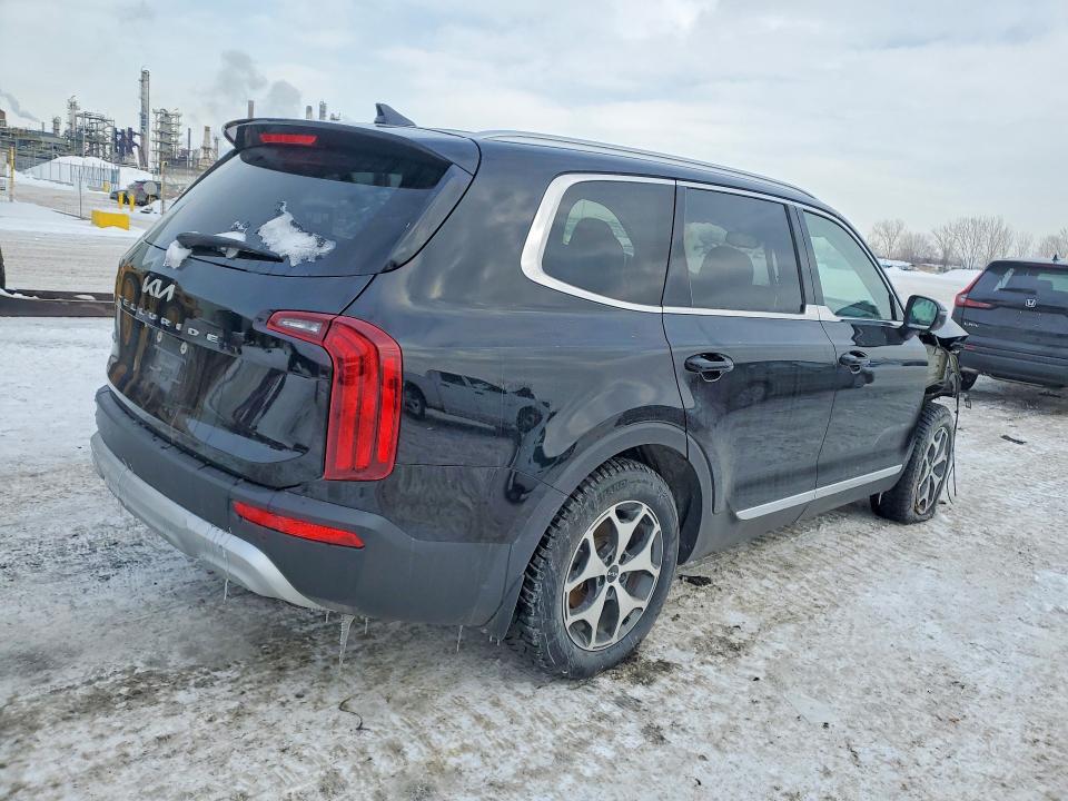 2022 Kia Telluride VIN 5XYP3DHCXNG288770 COPART salvage auction — FRONT END, Qc - Gravement Accidente, sold $6,900 on 2026-07-14 (photo 3)