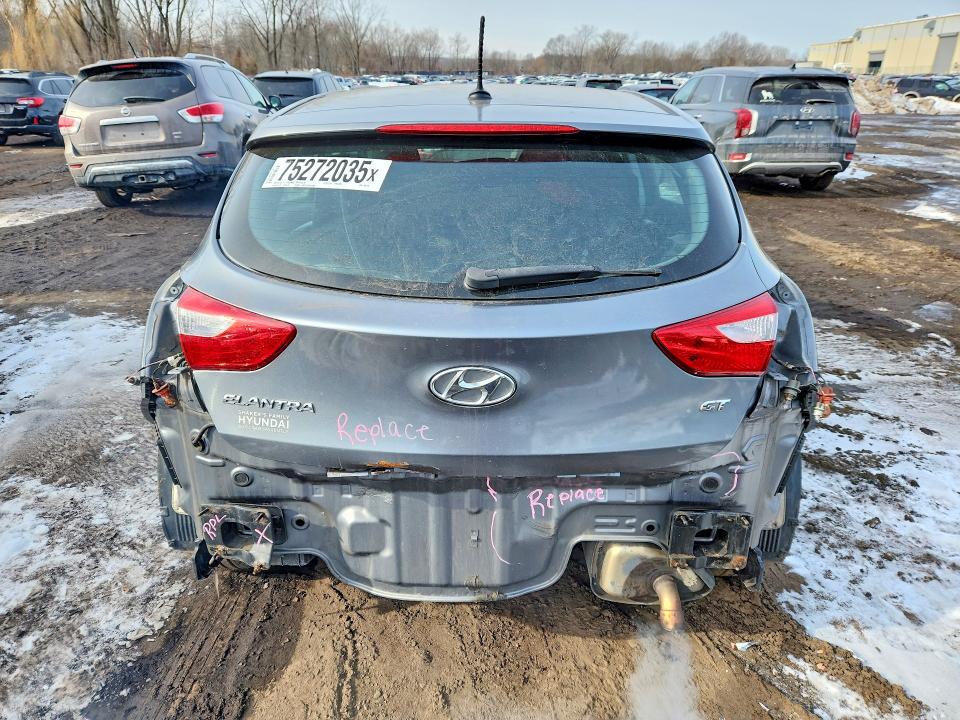 2016 Hyundai Elantra VIN KMHD35LHXGU286719 COPART salvage auction — REAR END, Ct - Cert Of Title-Salvage, sold $650 on 2026-07-10 (photo 6)